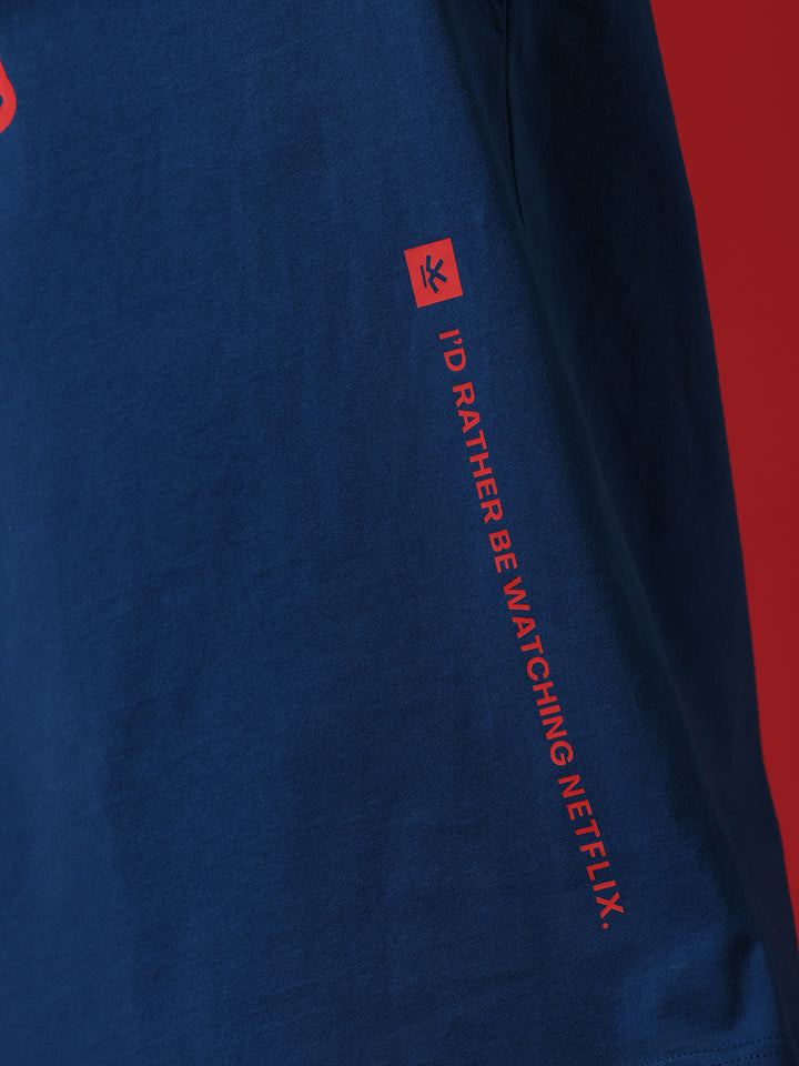 Netflix Bucket Oversized Blue T-Shirt