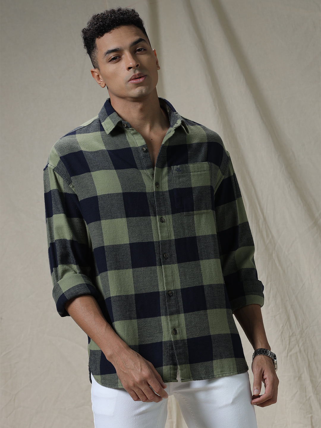 Checkered Squares Boxy Fit Shirt