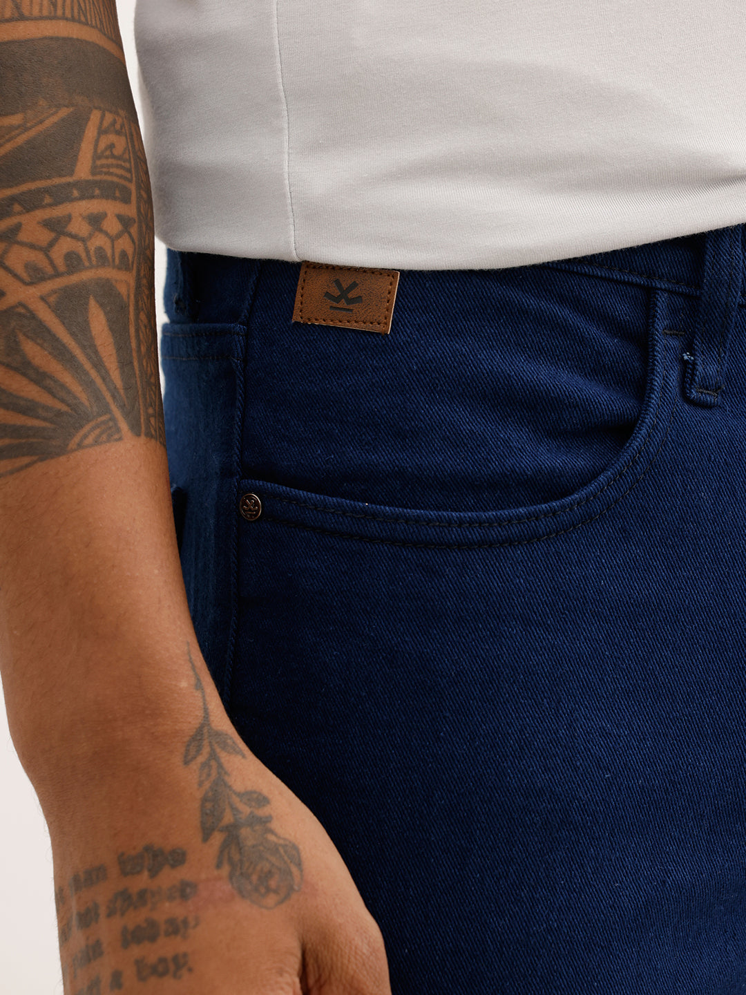 Solid Skinny Fit Denim Jeans | Dark Blue