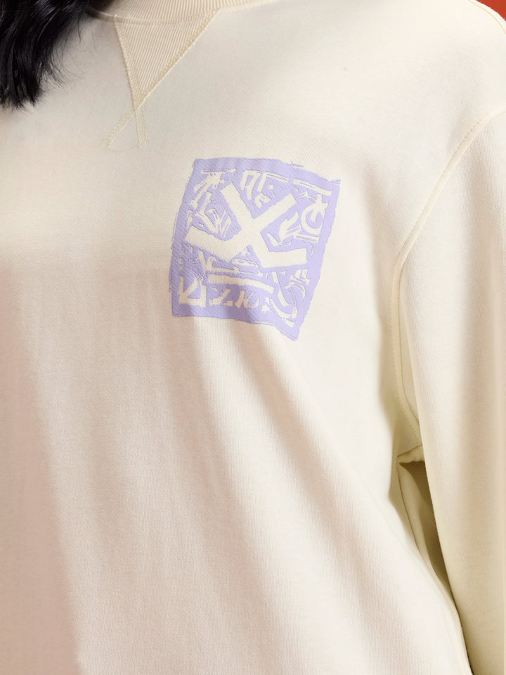 Looper Terry Comfort Fit T-Shirt With V-Insert Neck & Logo Branding | Yellow