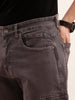 Relaxed Fit Denim Cargo Jeans | Grey