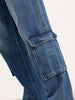 Loose FiT Cargo Denim Jeans | Blue