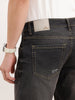 Straight Fit Faded Denim Jeans | Dark Grey