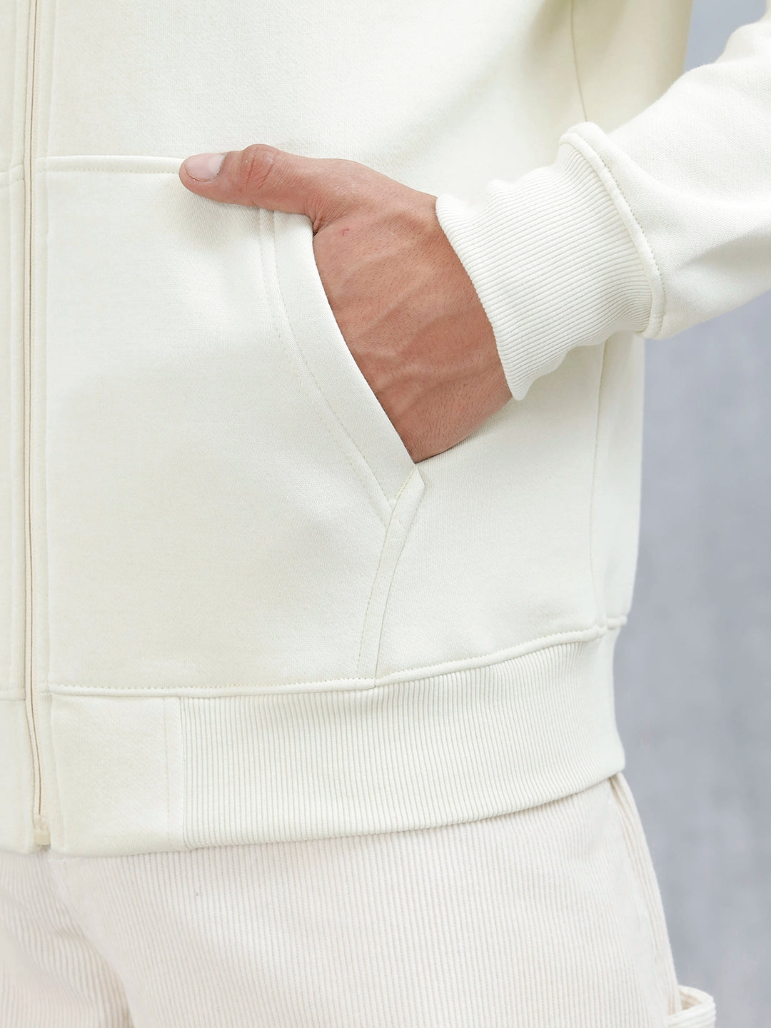 Men’s Solid Zip-Up Hoodie Sweatshirt | Aloe Wash
