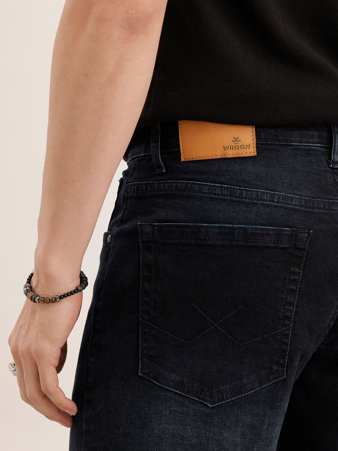 Faded Straight Fit Denim Jeans | Blue