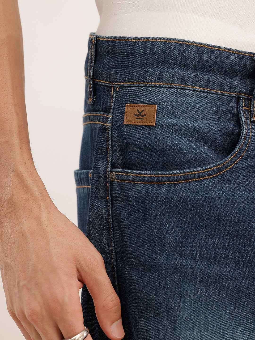 Faded Anti Fit Denim Jeans | Dark Blue