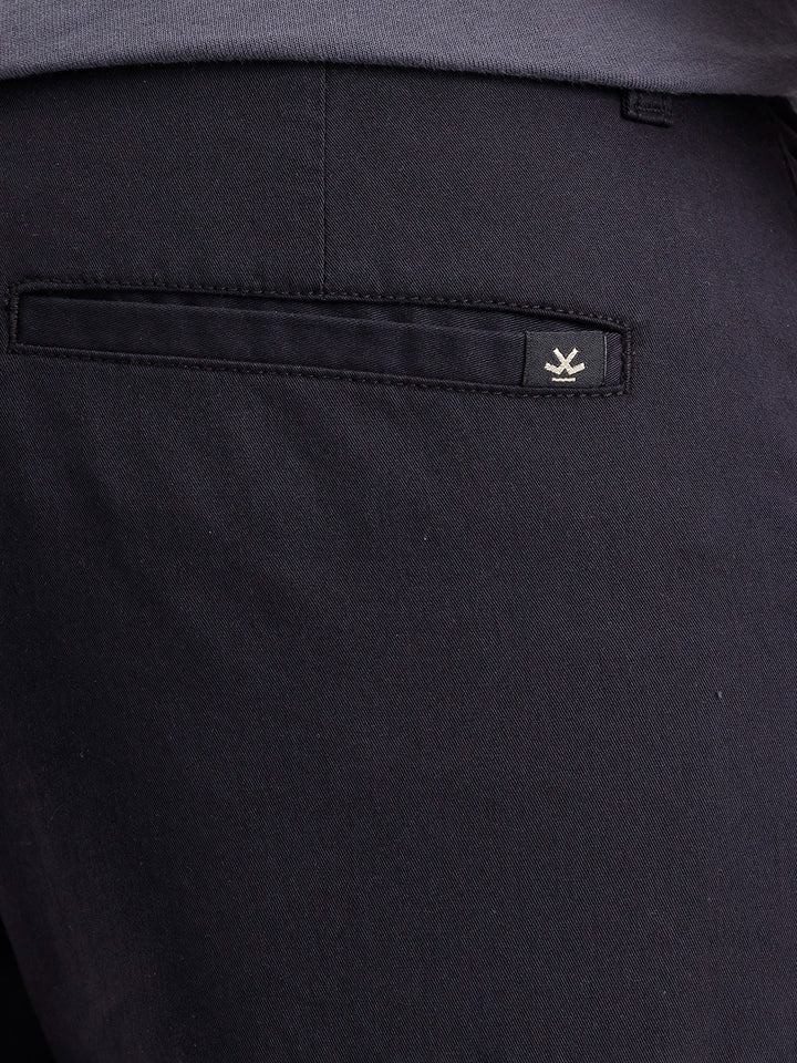 Solid Straight Fit Cargo  | Black