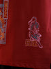 Oversize tshirt with warrior motif prints | Maroon