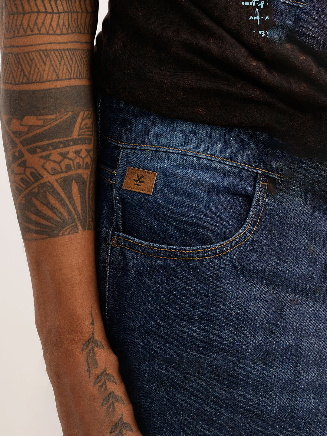 Faded Baggy Fit Denim Jeans | Blue