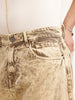 Balloon Fit Washed Denim Jeans | Khaki