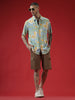 Breezy Blue Tropical Print Shirt