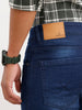 Straight Fit Light Faded Denim Jeans | Dark Blue