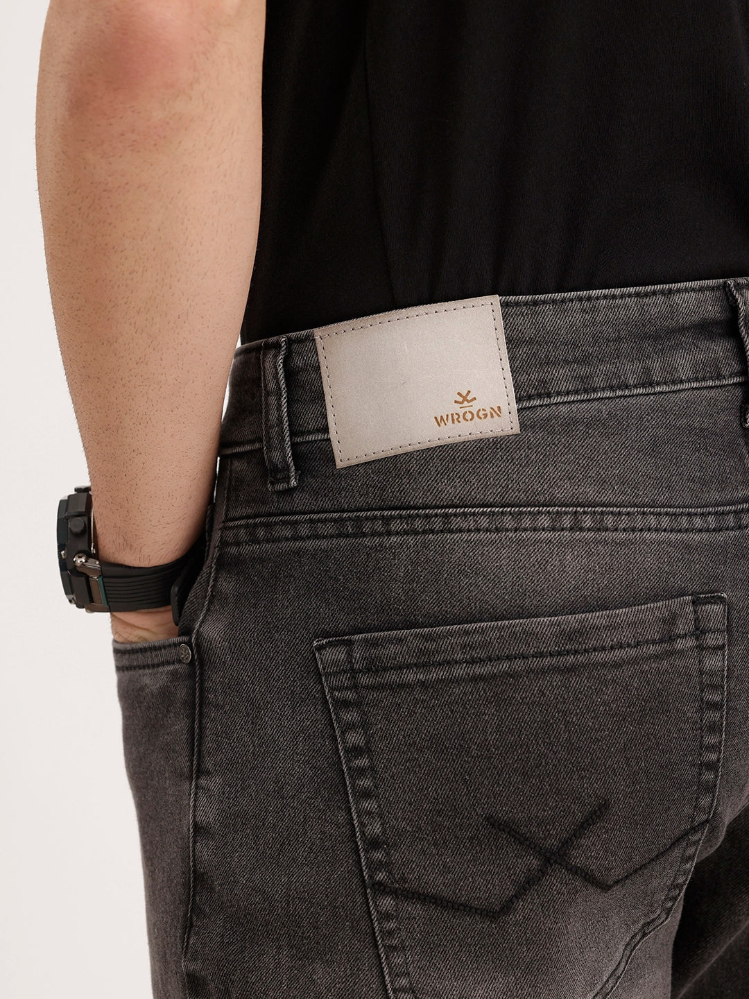 Faded Relaxed Fit Denim Jeans | Dark Grey
