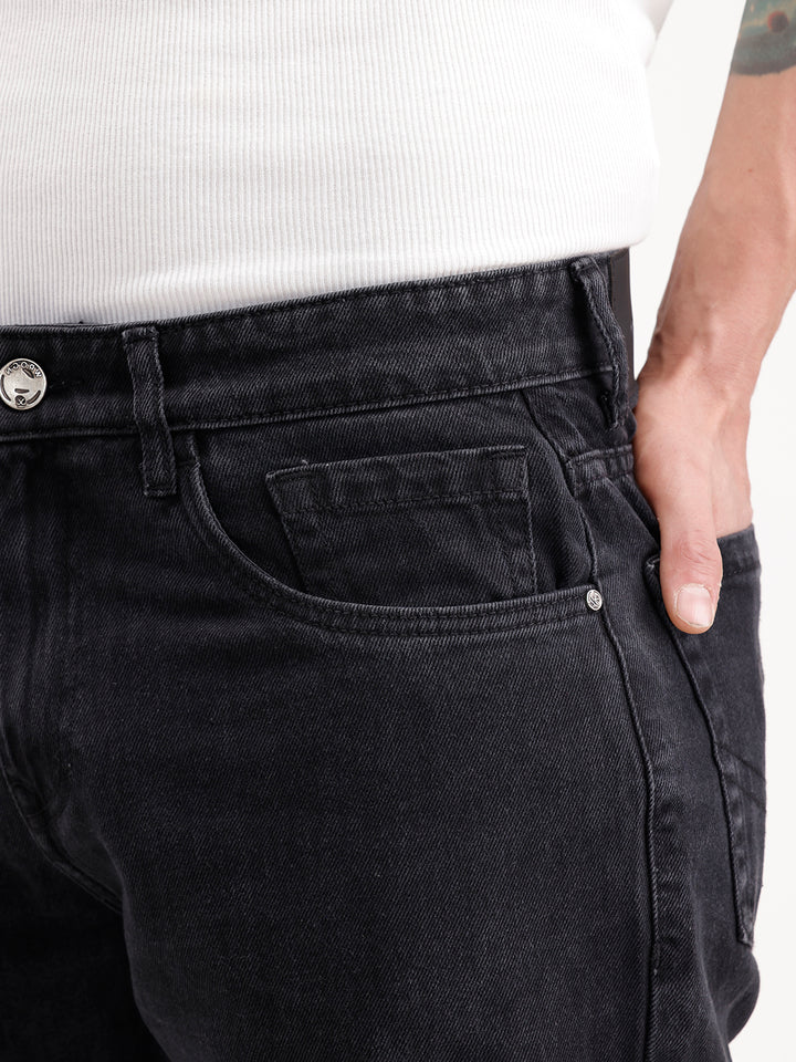 Anti Fit Light Faded Denim Jeans | Black