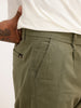 Solid Regular Fit Cotton Trouser | Olive