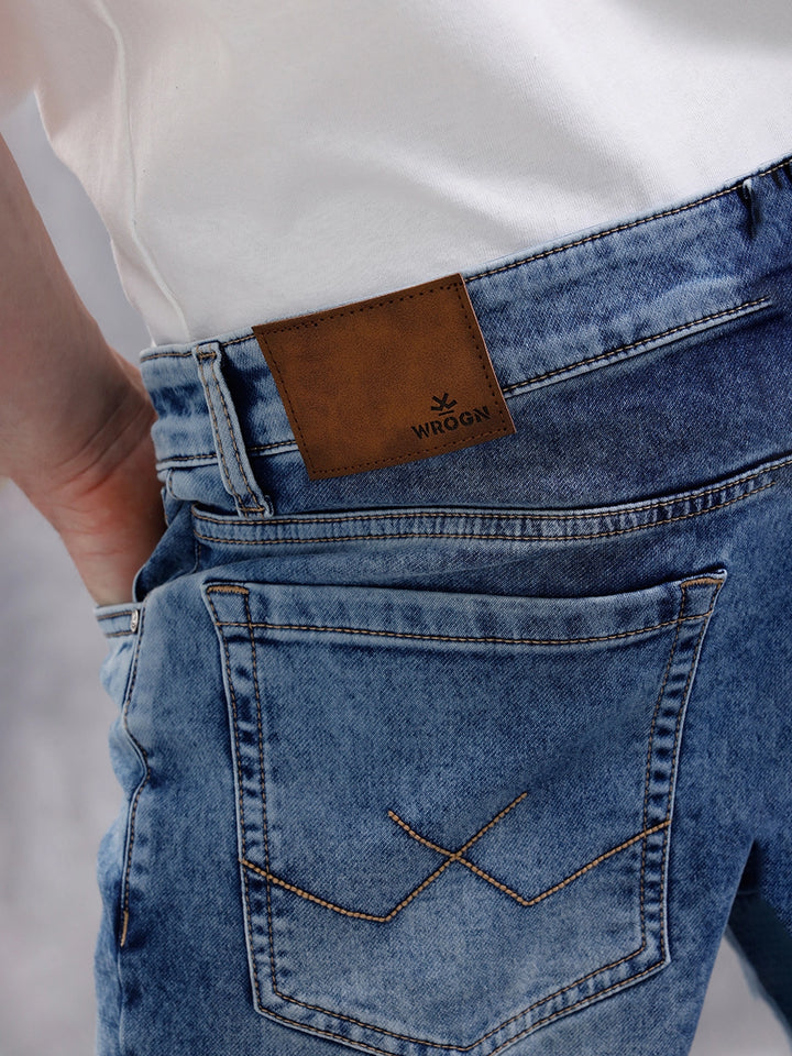 Heavy Fade Skinny Crop Jeans | Blue