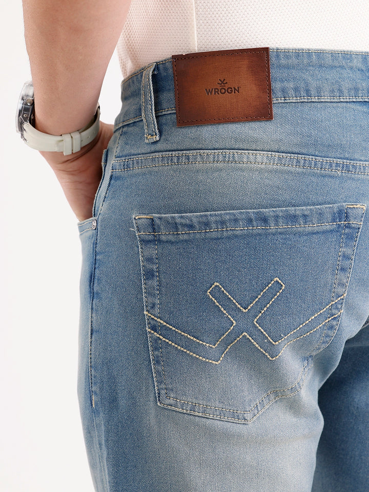 Faded Slim Fit Denim Jeans   |  Blue