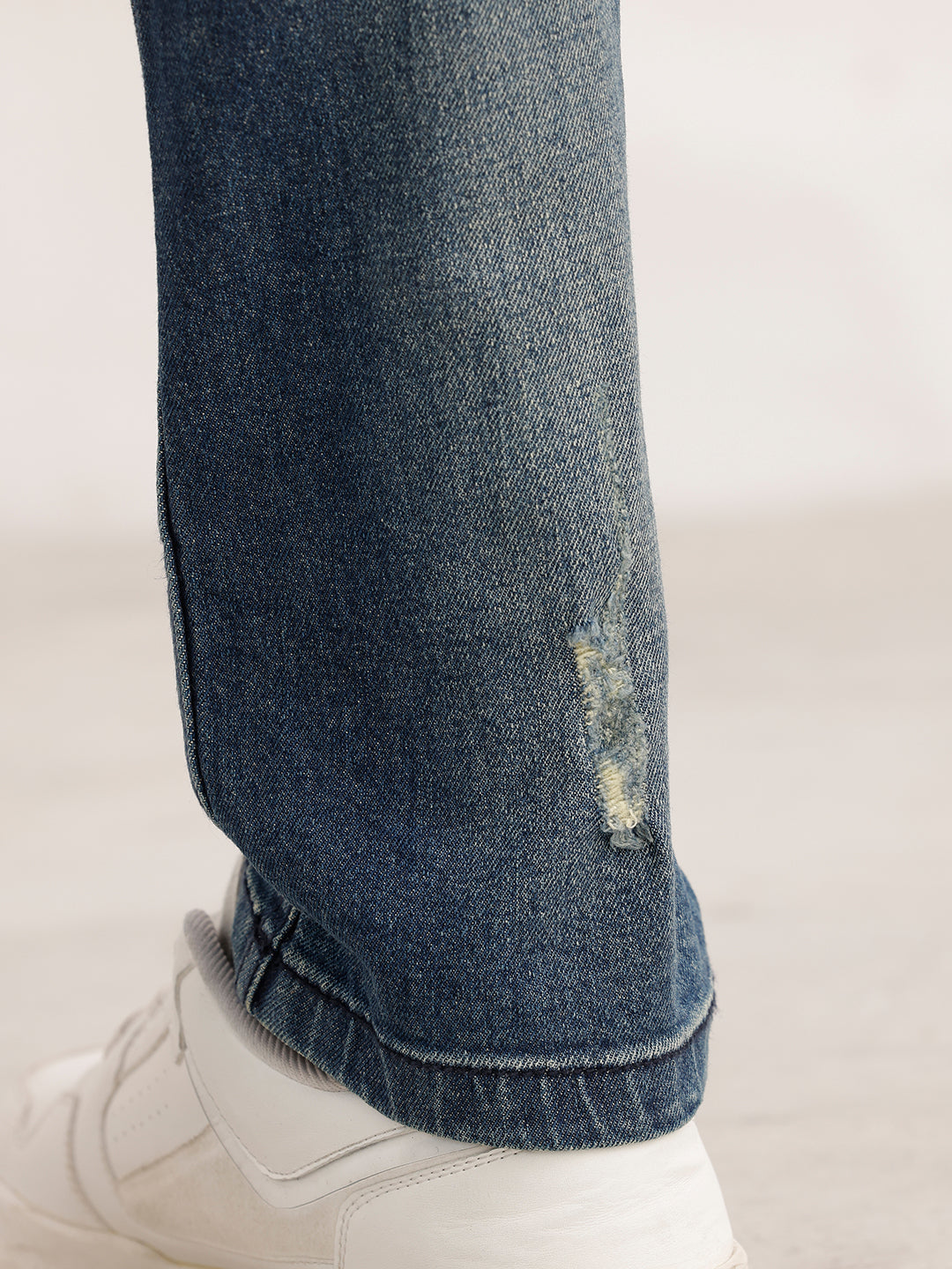 Distressed Slim Fit Denim Jeans | Blue