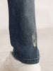 Distressed Slim Fit Denim Jeans | Blue