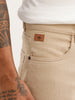 Solid Slim Fit Denim Jeans | Beige