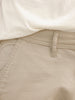 Solid Straight Fit Cotton Trousers | Off White