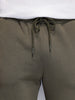 Men's casual slim fit jogger with typographic print design | Olive