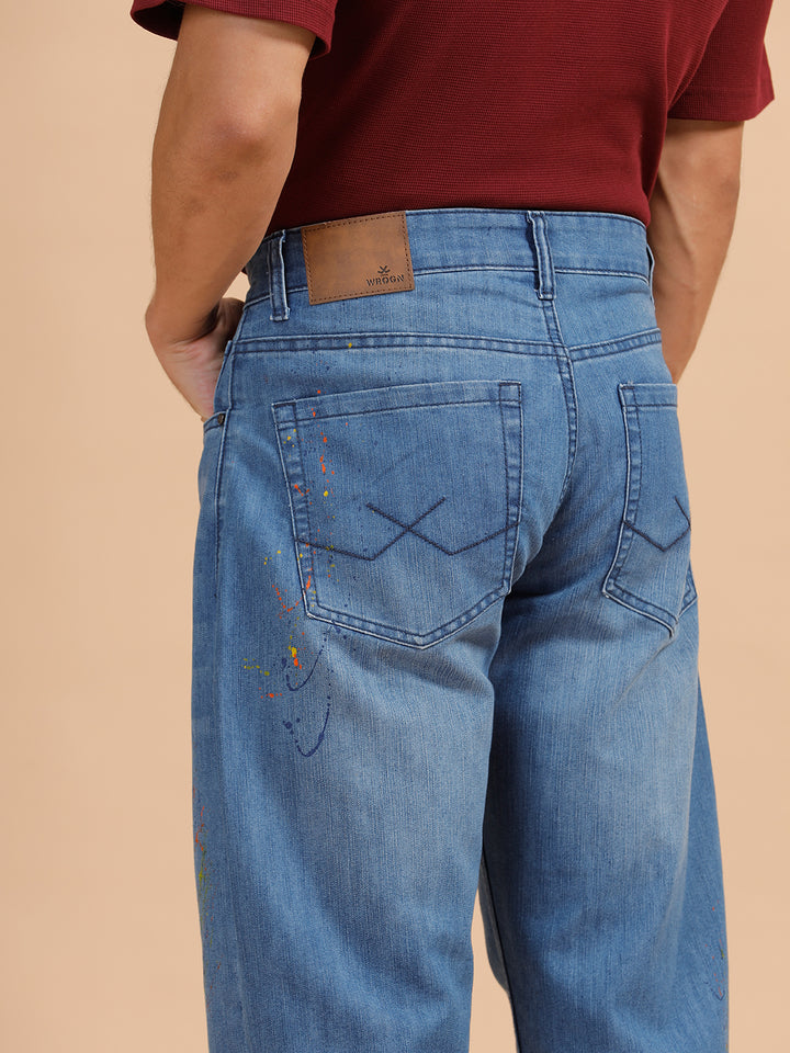 Heavy Fade Anti Fit Jeans | Light Blue