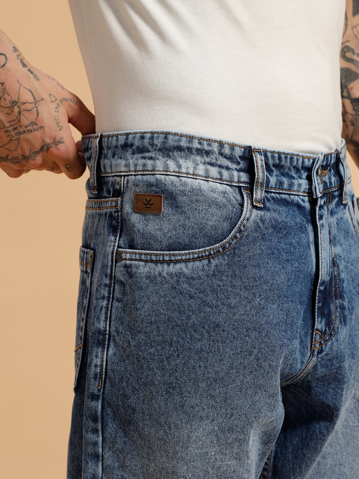 Heavy Fade Anti Fit Jeans | Blue