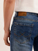 Faded Straight Fit Denim Jeans | Blue