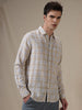 Classic Woven Beige Checks Shirt