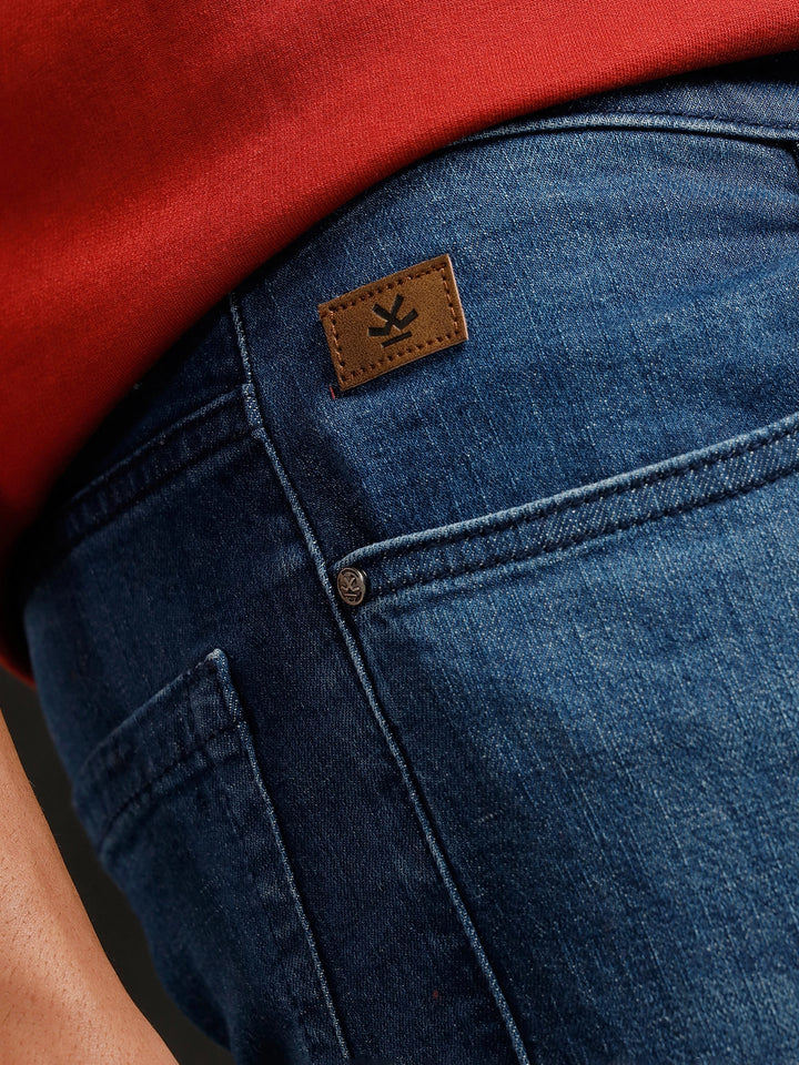 Heavy Fade Skinny Crop Jeans | Blue