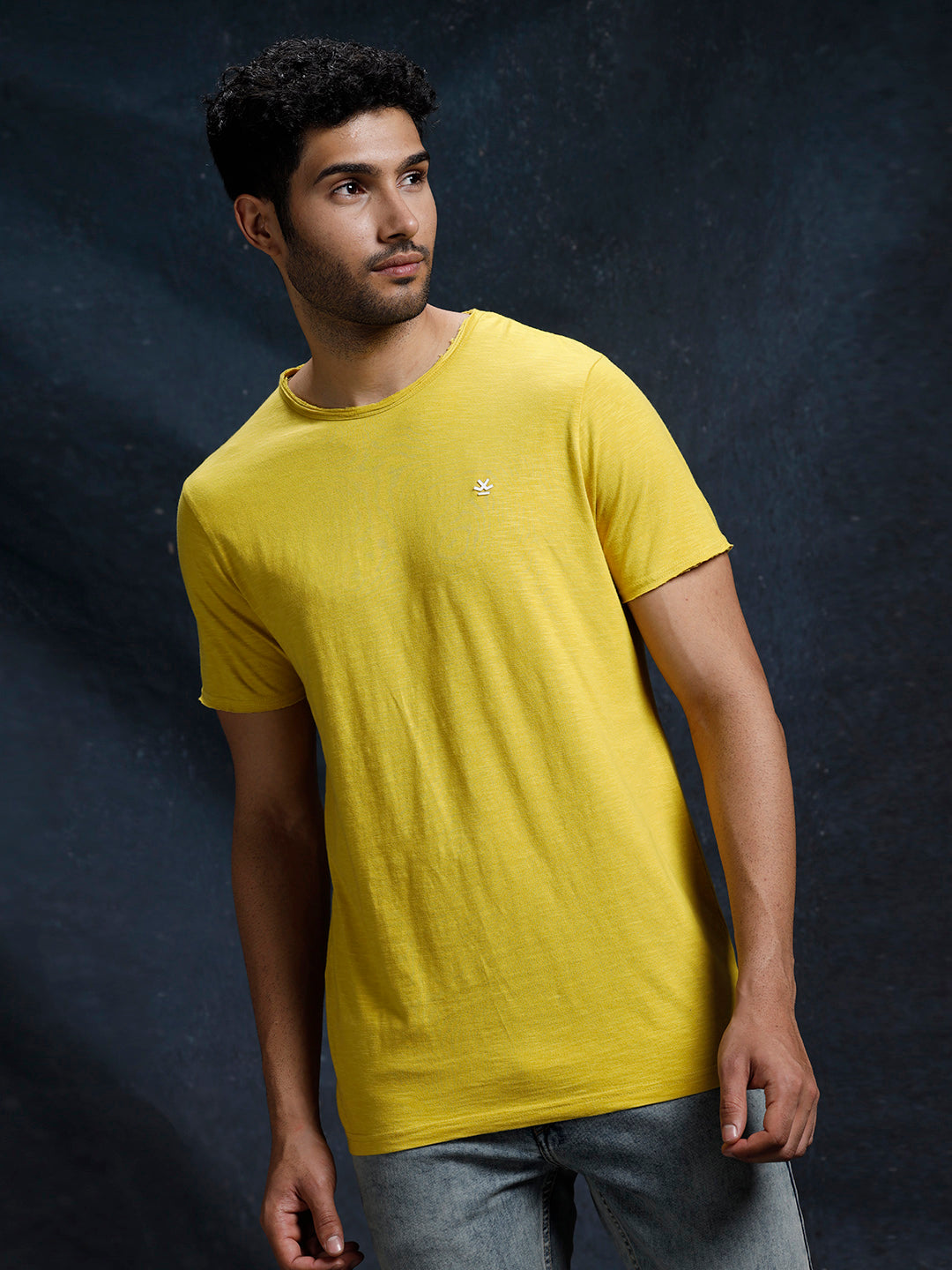 Wrogn yellow t store shirt