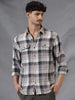 Double-Pocket Grey Tartan Shirt