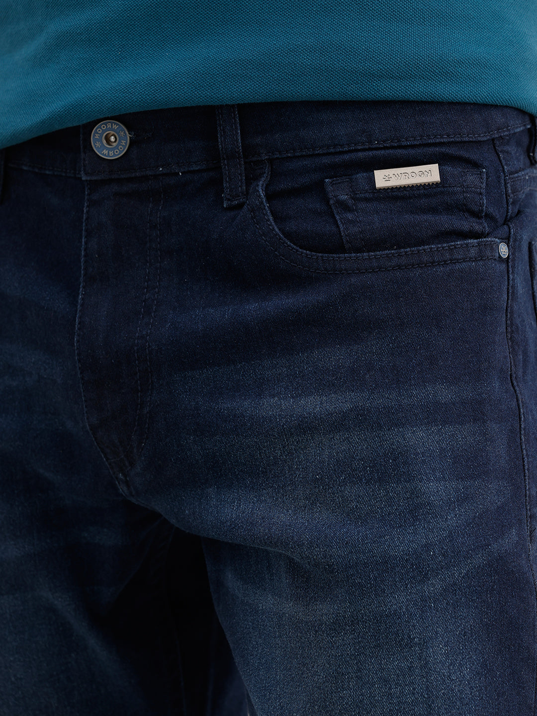 Faded Slim Fit Denim Jeans | Dark Blue