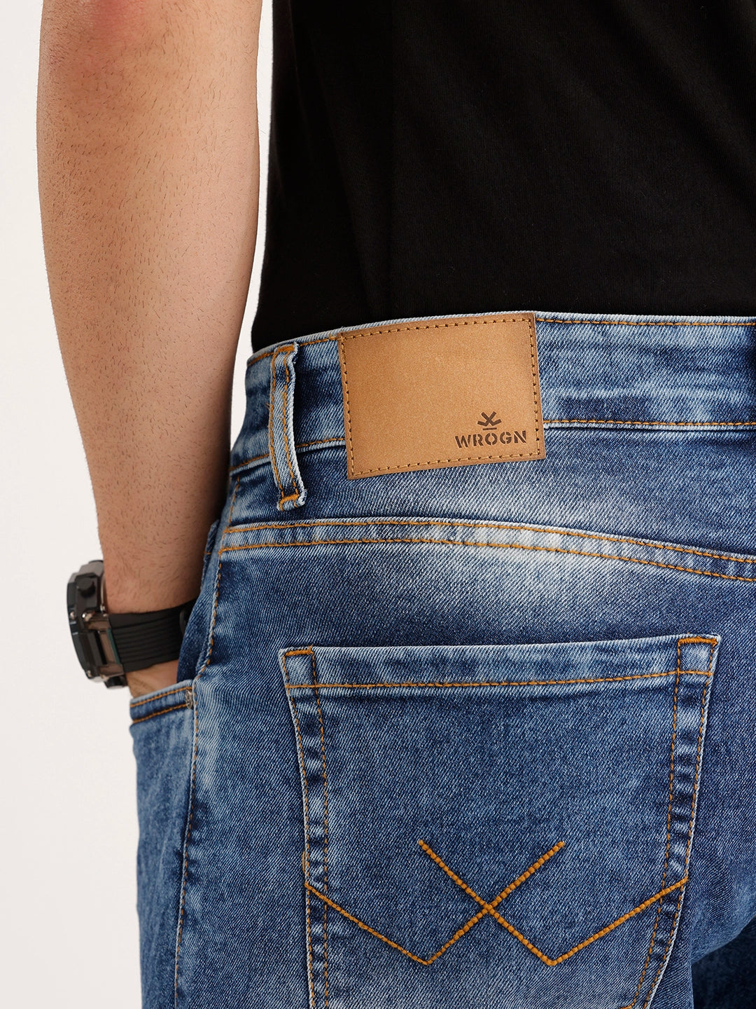 Relaxed Fit Faded Denim Jeans | Light Blue