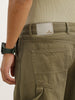 Solid Loose Fit Carpenter Denim | Olive