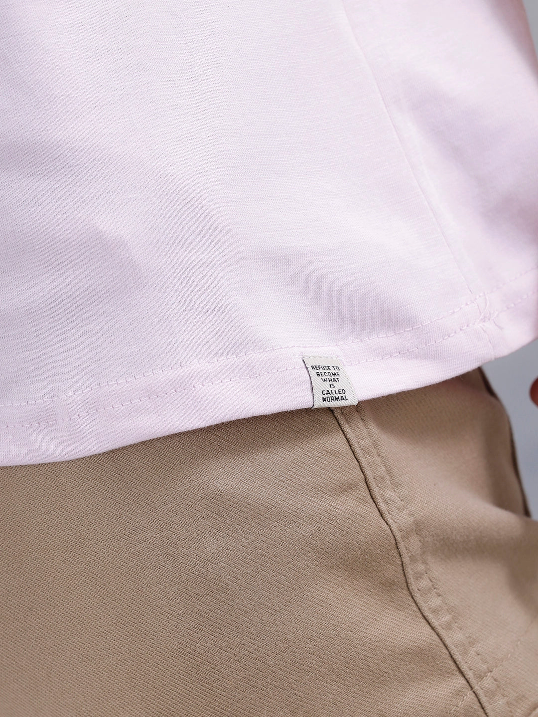 Casual Men Oversized Fit Tee With Graphic | Pink