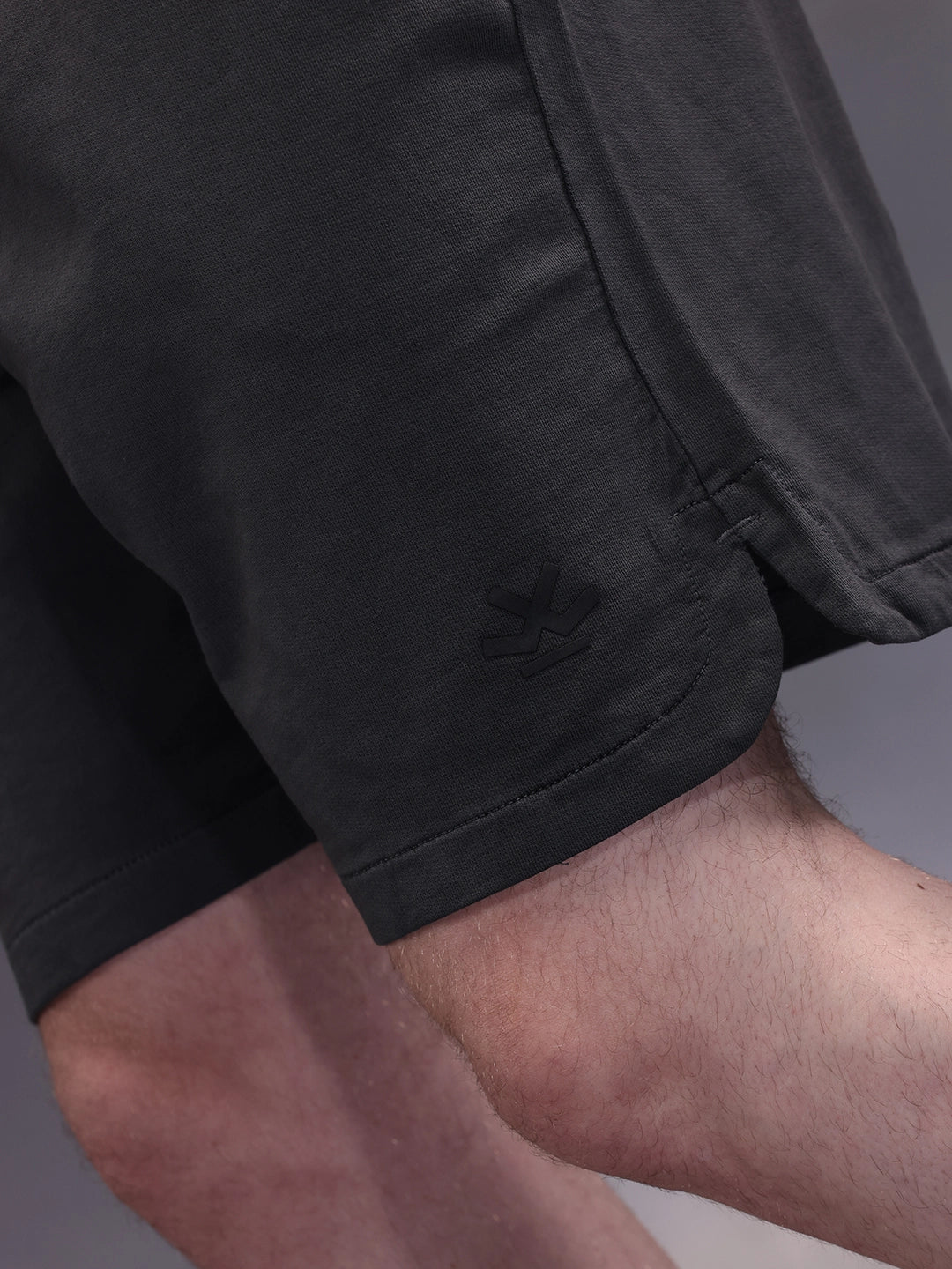 Solid Loose Fit Shorts | Dark Grey