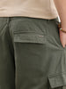 Loose Fit Cargo Trousers  | Olive