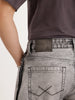Loose Fit Cut & Sew Denim Jeans | Grey