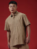 Khaki Dyed Half Sleeve Shirt