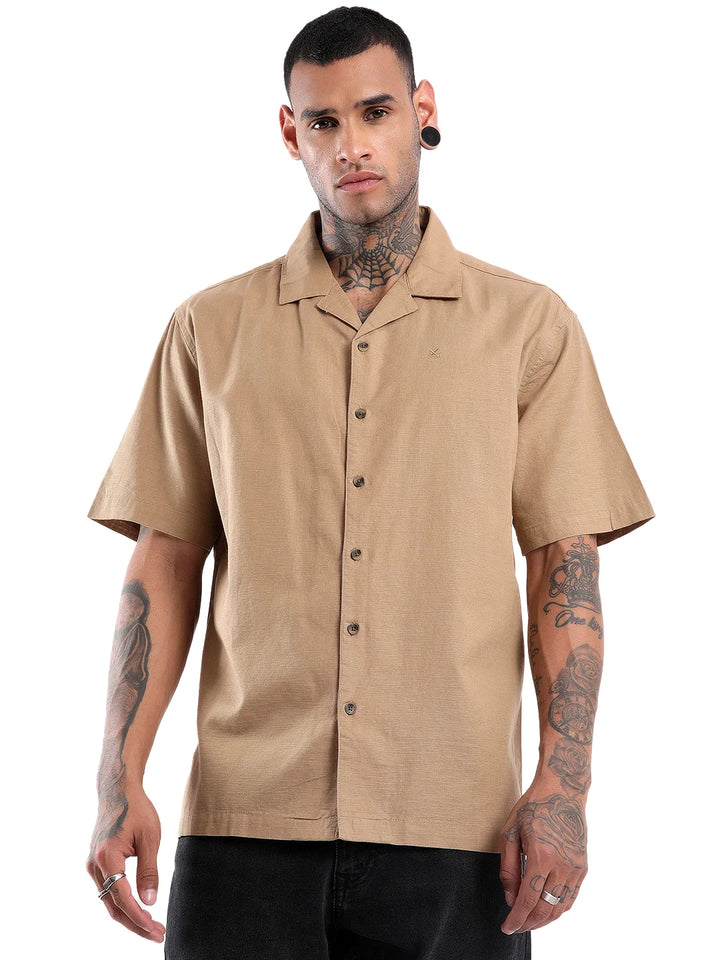 Premium Khaki Short Sleeve Shirt