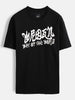 Statement front print oversized tshirt | Black