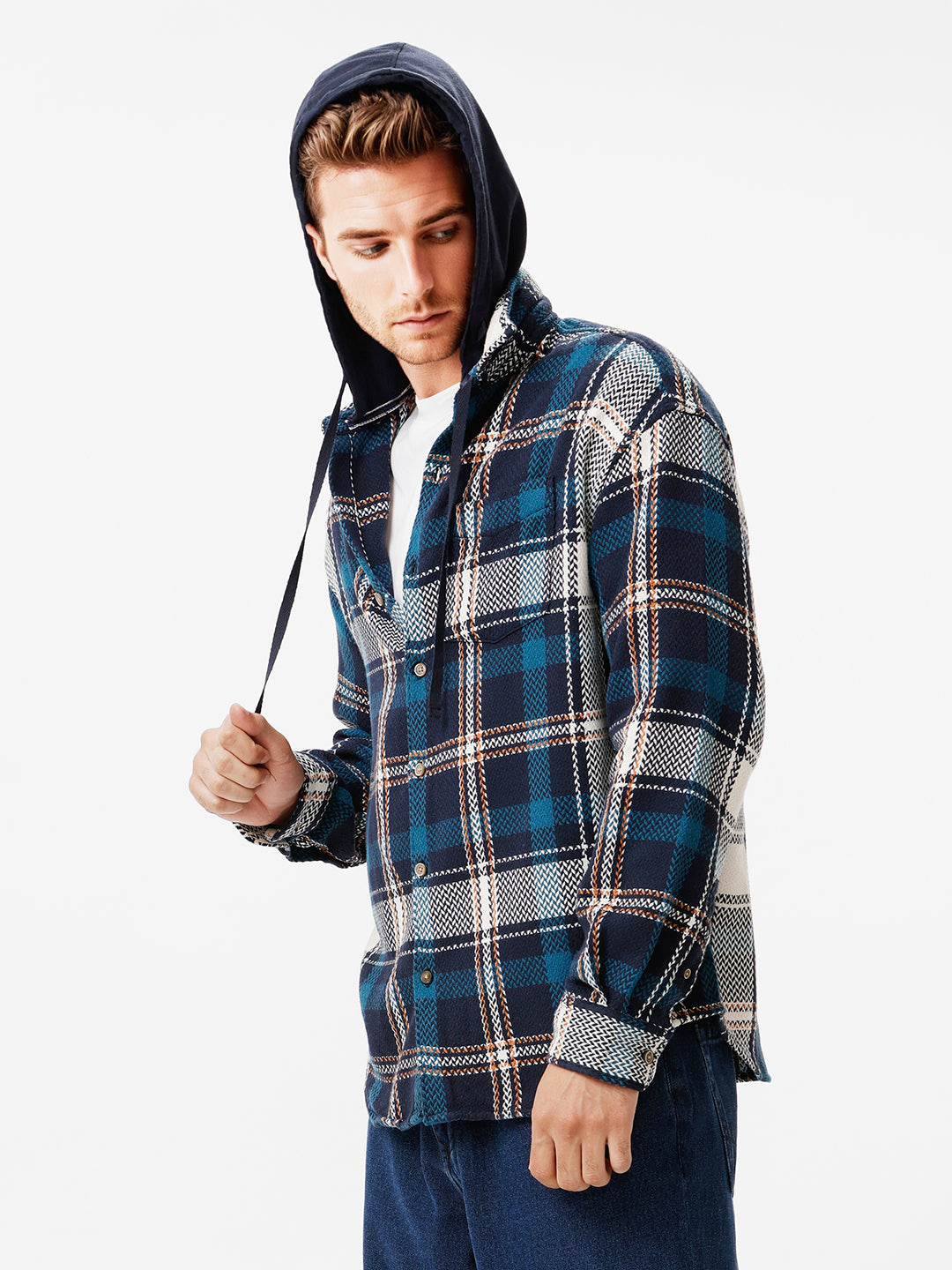 Blue Daze Hooded Shirt