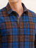 Regular Fit Checkered Shirt | Brown