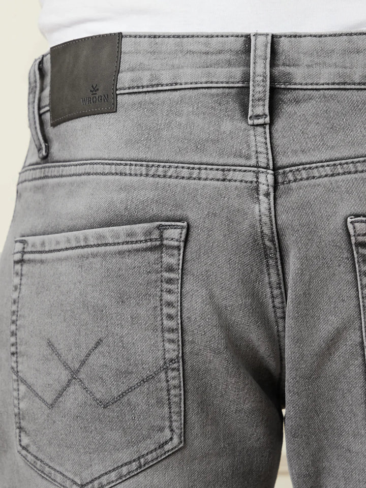 Washed Straight Fit Jeans | Grey