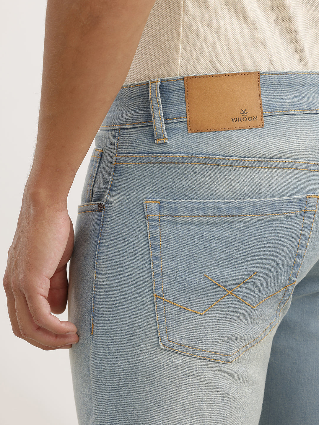 Faded Slim Fit Denim Jeans | Light Blue