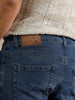 Solid Heavy Fade Slim Fit Jeans | Blue