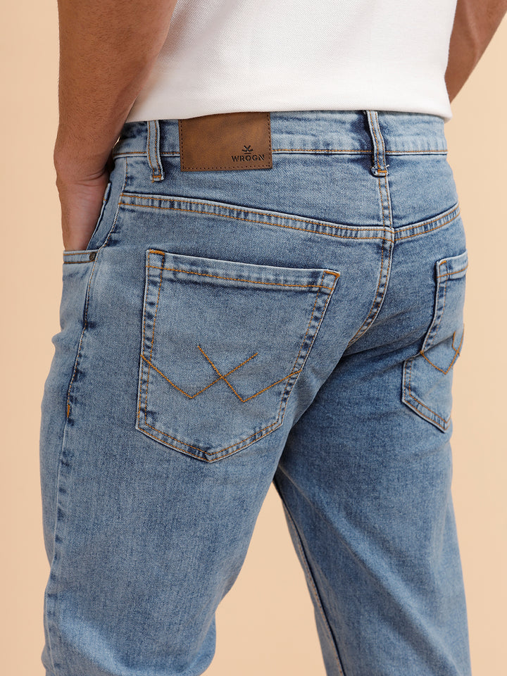 Heavy Fade Slim Fit Jeans | Light Blue