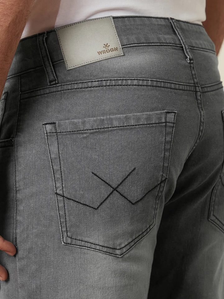 Vintage Wash Skinny Crop Jeans | Grey